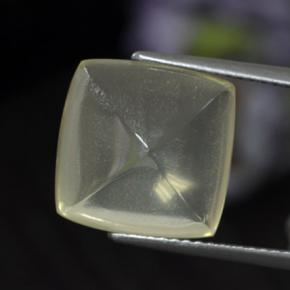 7.66克拉天然黄色石英，垫形剪裁，12.5×12.4毫米，透明