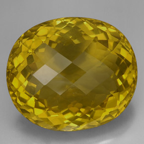 170.90克拉天然黄色石英，椭圆形切割，38.5×33.5毫米，VVS