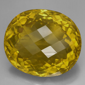 170.90克拉天然黄色石英，椭圆形切割，38.5×33.5毫米，VVS