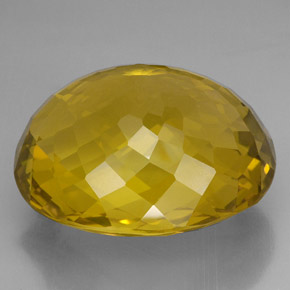 170.90克拉天然黄色石英，椭圆形切割，38.5×33.5毫米，VVS