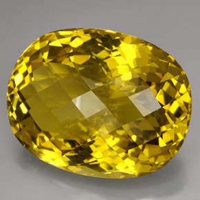 223.80克拉天然黄色石英，椭圆形切割，45×35.1毫米，VVS-VS
