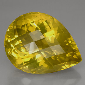 145.55克拉天然黄色石英，梨形，40.8×31.3毫米，IF