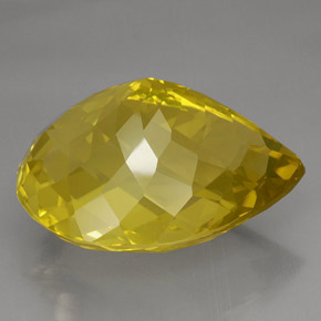 145.55克拉天然黄色石英，梨形，40.8×31.3毫米，IF