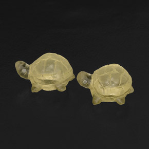 天然黄色石英，透明，14.3×11.1毫米，透明/半透明