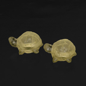 天然黄色石英，透明，14.3×11.1毫米，透明/半透明