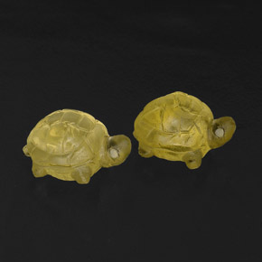 天然黄色石英，透明，15.5×11.9毫米，透明/半透明