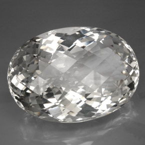418.80克拉天然白色石英，椭圆形切割，59.7×43.3毫米，IF