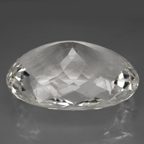 418.80克拉天然白色石英，椭圆形切割，59.7×43.3毫米，IF