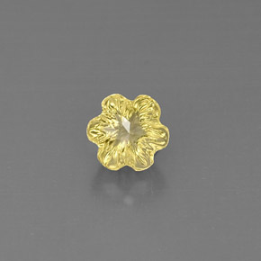 2.19克拉天然黄色石英，花形切工，8×7.9毫米，透明