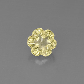 2.62克拉天然黄色石英，花形切工，9.4×9.1毫米，透明