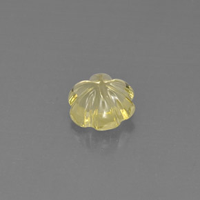 2.62克拉天然黄色石英，花形切工，9.4×9.1毫米，透明