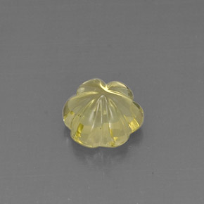 2.98克拉天然黄色石英，花形切工，9.6×9.1毫米，透明