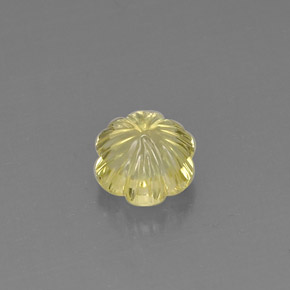 2.57克拉天然黄色石英，花形切工，8.2×7.9毫米，透明