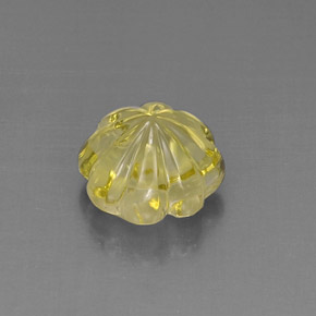7.42克拉天然黄色石英，花形切工，12.4×12.1毫米，透明