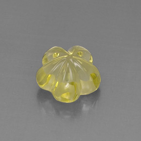 6.69克拉天然黄色石英，花形切工，12.2×12毫米，透明