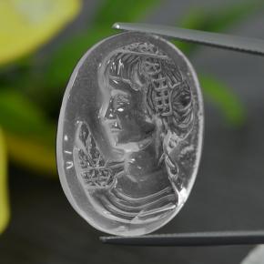 24.34克拉天然白色石英，异形，26.2×20.3毫米，透明