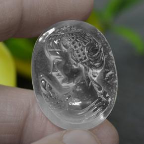 24.34克拉天然白色石英，异形，26.2×20.3毫米，透明
