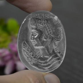 33.01克拉天然白色石英，异形，27.5×24.1毫米，透明