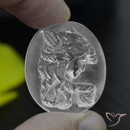 33.79ct 天然 清晰的白色 石英, 椭圆形, 透明