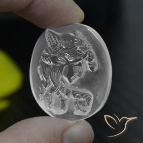 33.79克拉天然石英，椭圆形，透明