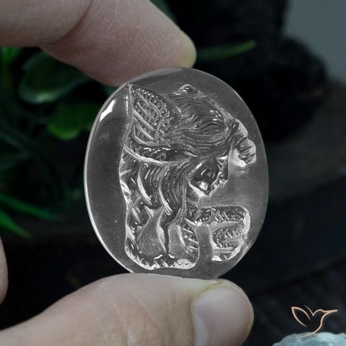 37.48ct 天然 清晰的白色 石英, 椭圆形, 透明