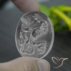 42.08克拉天然石英，椭圆形，透明