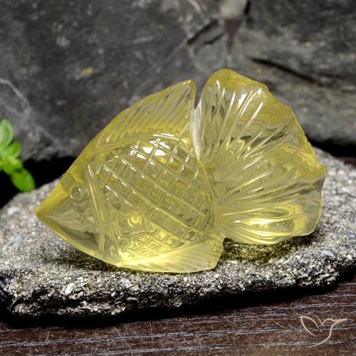 60.55克拉天然黄色石英，异形，36.5×24.4毫米，透明