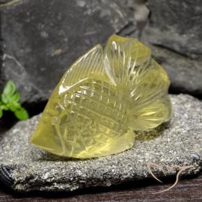 60.55克拉天然黄色石英，异形，36.5×24.4毫米，透明
