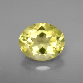 3.55克拉天然黄色石英，椭圆形切割，11.1×9.2毫米，VVS