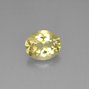 3.29克拉天然黄色石英，椭圆形切割，10.9×9.1毫米，VVS
