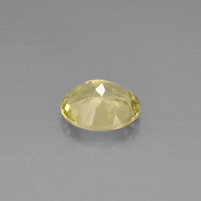 3.29克拉天然黄色石英，椭圆形切割，10.9×9.1毫米，VVS