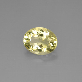 3.86克拉天然黄色石英，椭圆形切割，11.3×9.1毫米，VVS