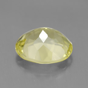 3.38克拉天然黄色石英，椭圆形切割，11.1×9.1毫米，VVS
