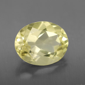 3.10克拉天然黄色石英，椭圆形切割，10.9×8.7毫米，VVS