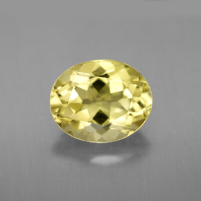 3.26克拉天然黄色石英，椭圆形切割，10.9×8.9毫米，VVS