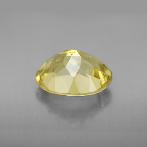 3.26克拉天然黄色石英，椭圆形切割，10.9×8.9毫米，VVS