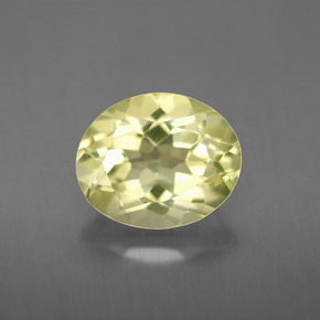3.29克拉天然黄色石英，椭圆形切割，11×9.1毫米，VVS