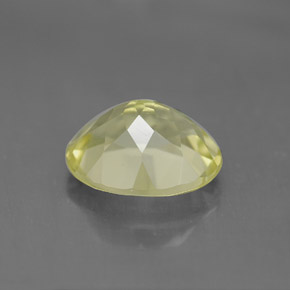 3.29克拉天然黄色石英，椭圆形切割，11×9.1毫米，VVS