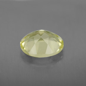 3.28克拉天然黄色石英，椭圆形切割，10.9×9.1毫米，VS