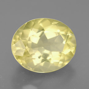3.52克拉天然黄色石英，椭圆形切割，11.1×9.1毫米，VVS