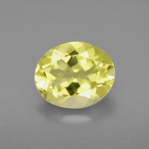 3.34克拉天然黄色石英，椭圆形切割，11×9.1毫米，VVS