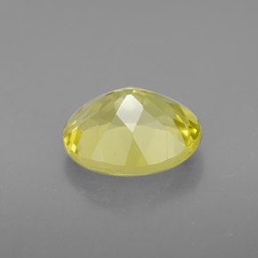 3.34克拉天然黄色石英，椭圆形切割，11×9.1毫米，VVS