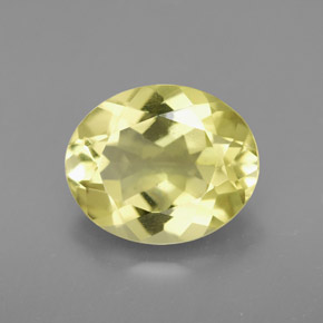 3.17克拉天然黄色石英，椭圆形切割，11.1×9.1毫米，VVS-VS