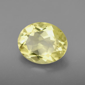 3.17克拉天然黄色石英，椭圆形切割，11.1×9.1毫米，VVS-VS