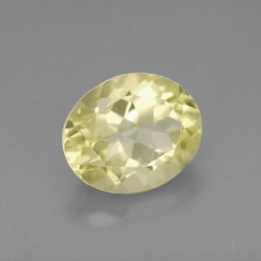 3.45克拉天然黄色石英，椭圆形切割，11×9.1毫米，VVS-VS