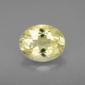 3.11克拉天然黄色石英，椭圆形切割，10.9×8.9毫米，VVS