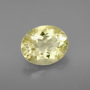 3.11克拉天然黄色石英，椭圆形切割，10.9×8.9毫米，VVS