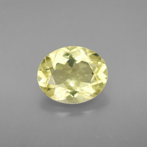 2.96克拉天然黄色石英，椭圆形切割，10.8×8.9毫米，VVS