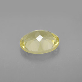 2.96克拉天然黄色石英，椭圆形切割，10.8×8.9毫米，VVS