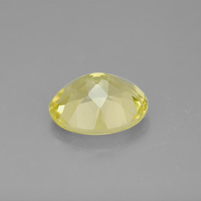 3.03克拉天然黄色石英，椭圆形切割，10.9×9毫米，VVS